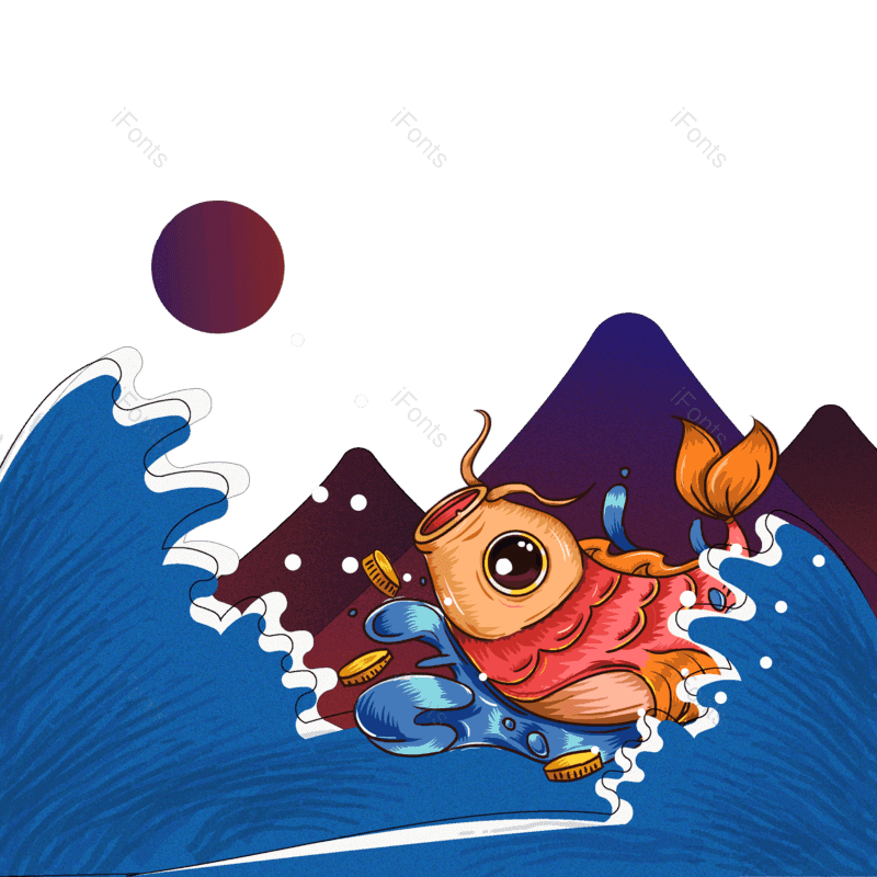 中国风图片,蓝色海浪元素,浪花PNG,免抠素材